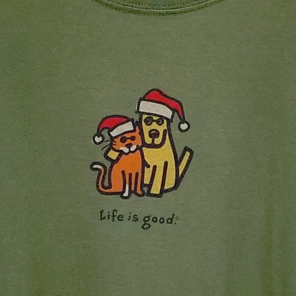 Ladies' Life is Good Christmas Tee, Size S, EUC - Picture 2 of 12